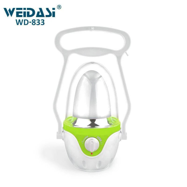 چراغ فانوسی شارژی ویداسی مدل WD-833 مناسب کمپینگ و روشنایی داخل چادر با قابلیت پاوربانک