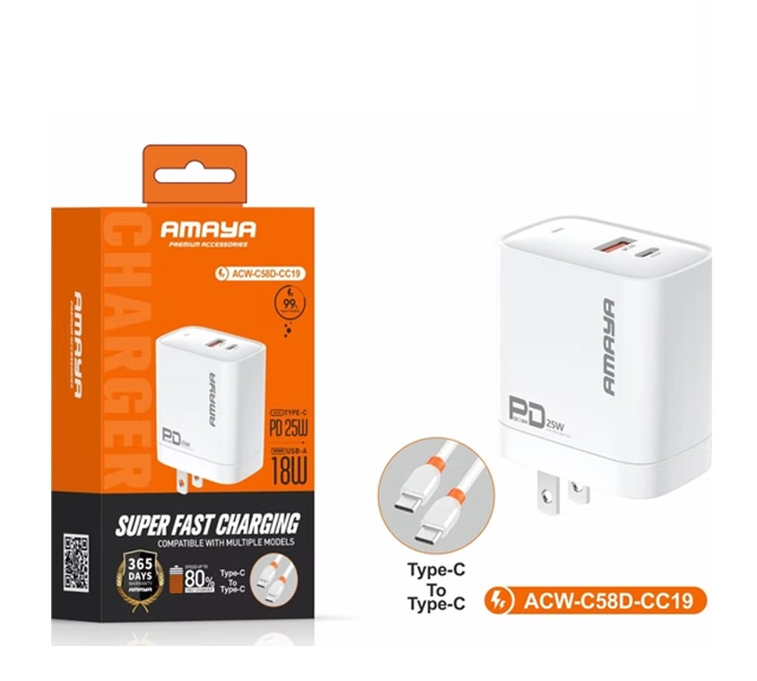 شارژر دیواری آمایا مدل ACW-E58D-CC19