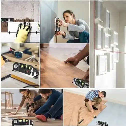 تراز لیزری چهار کاره FIXIT با خط کش سانتی متر و اینچ